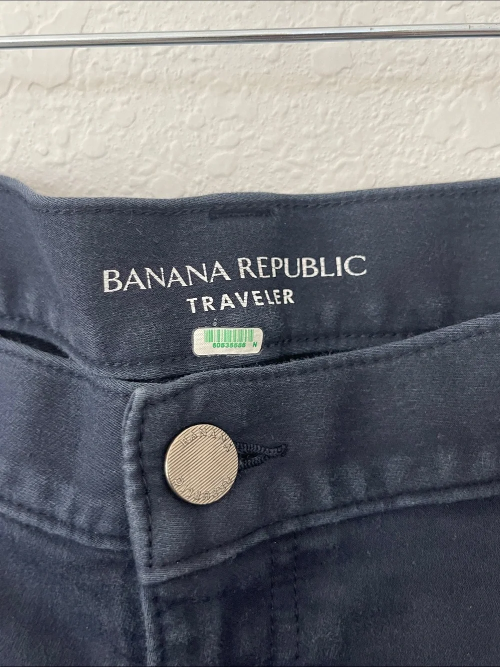 Banana Republic Traveler Slim Fit Pants Mens 40x32 Navy Stretch